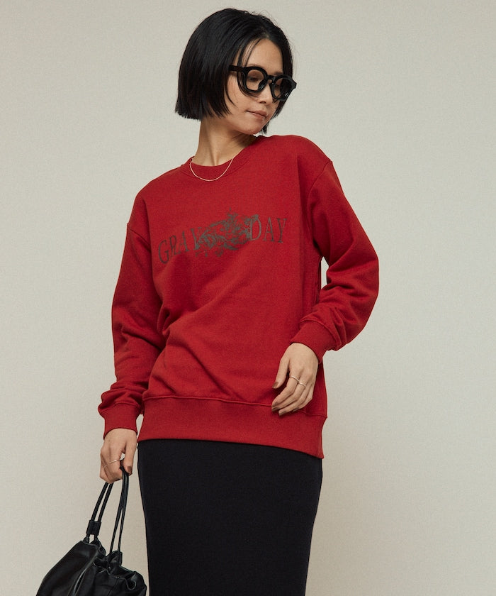 Organic Cotton Animal Logo Print Sweat / CAT / Relaxed Fit / French Terry Sweat