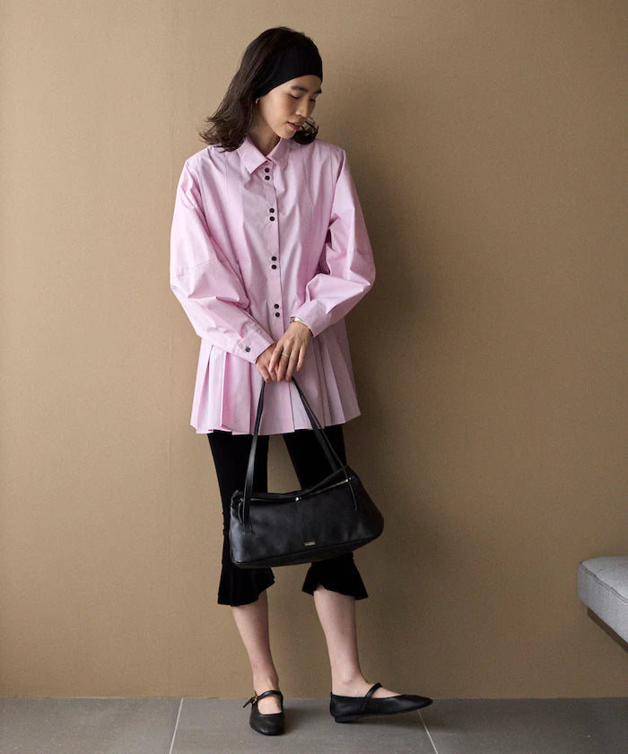 Box Stacked Balloon Sleeve Long Sleeve Shirt