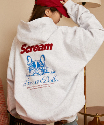 Sagara Embroidery French Bulldog Fleece-Lined Hoodie Limited Edition