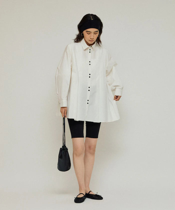Box Stack Balloon Sleeve Long Sleeve Shirt