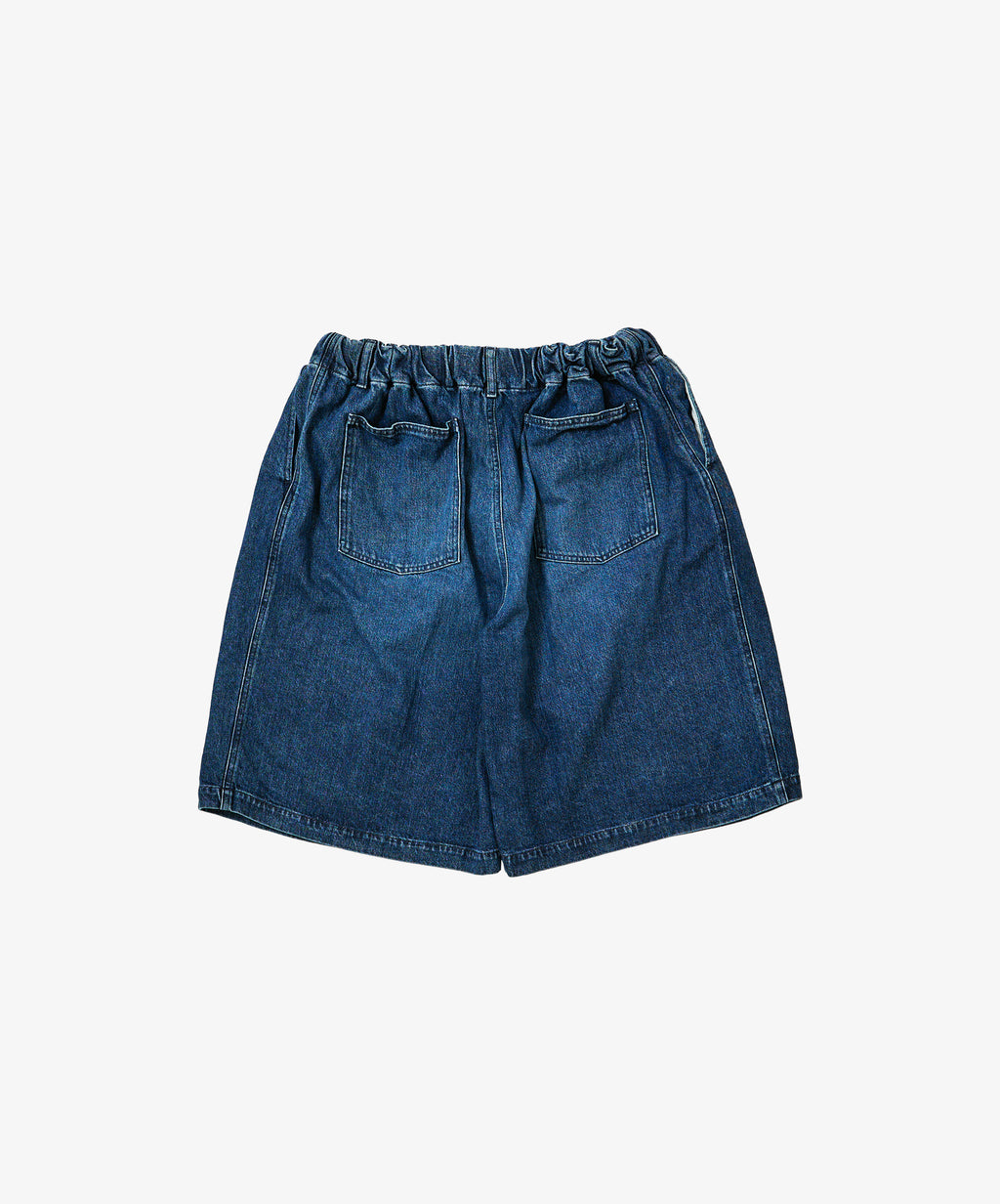 circular short pants denim damaged
