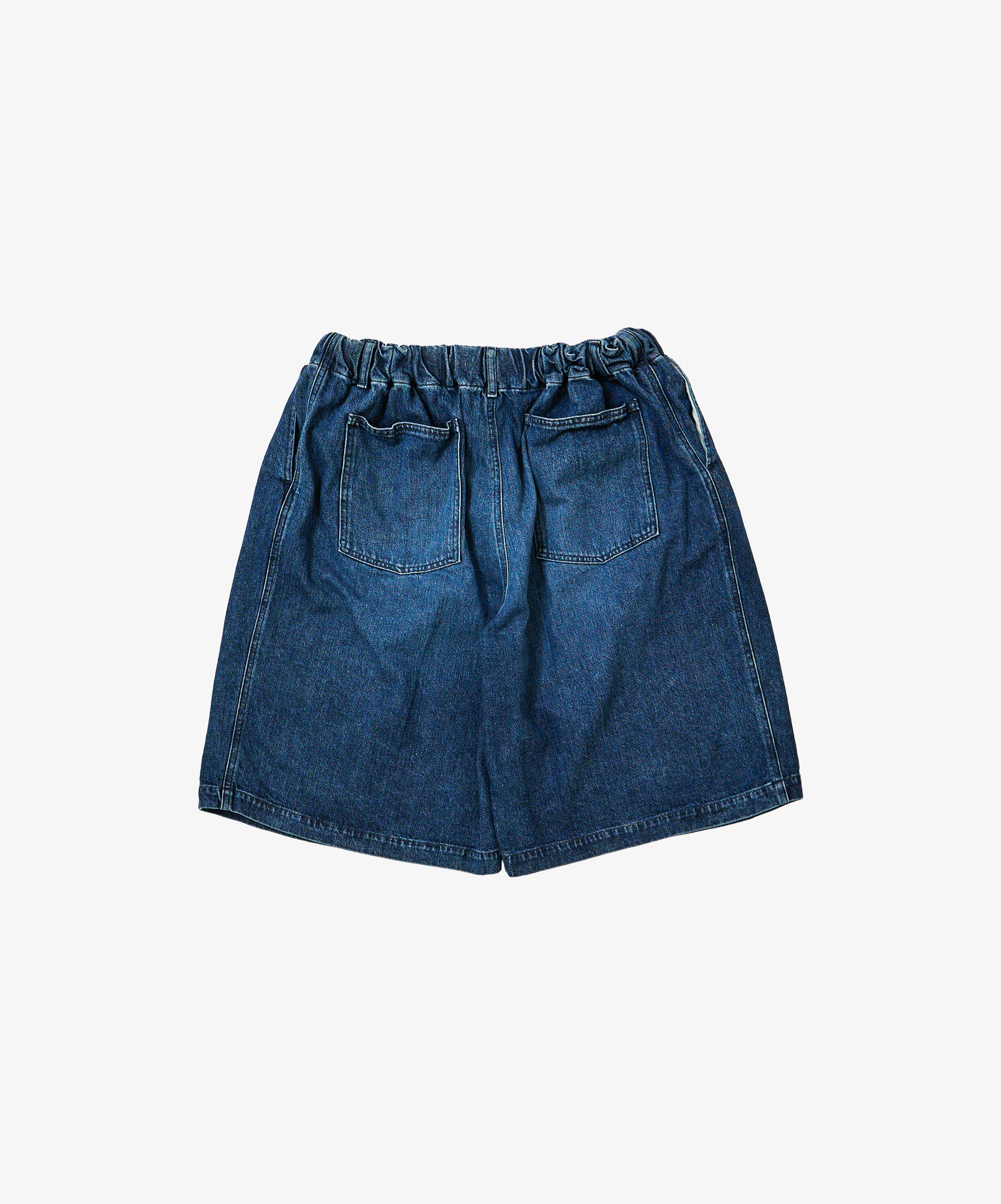 circular short pants denim damaged