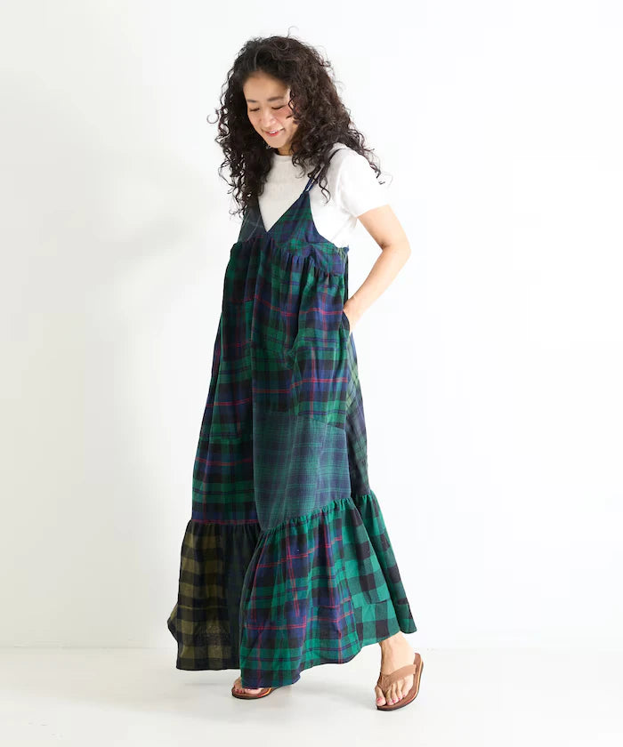 Vintage Remake Check Cami Dress