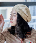 Lace Knit Beret Hat