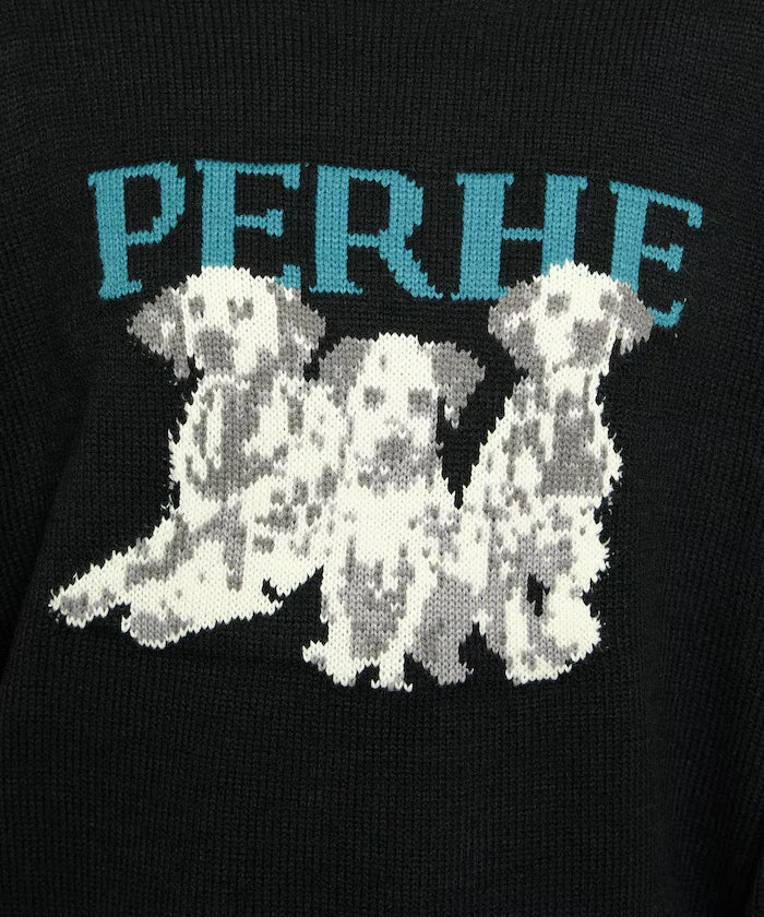Dalmatian Dog Design Jacquard Knit Limited Edition