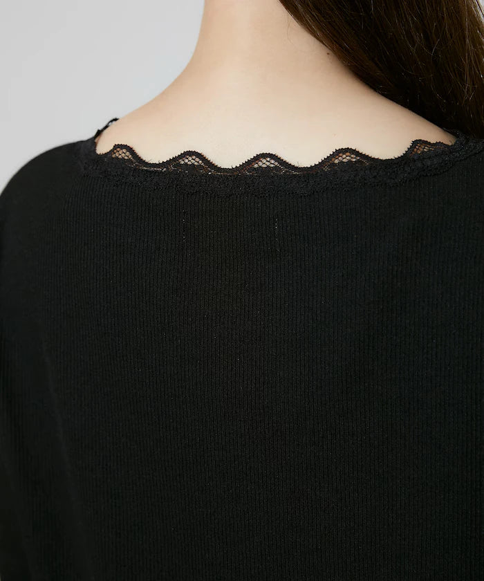 Henley Neck Lace Long Sleeve T Limited Edition