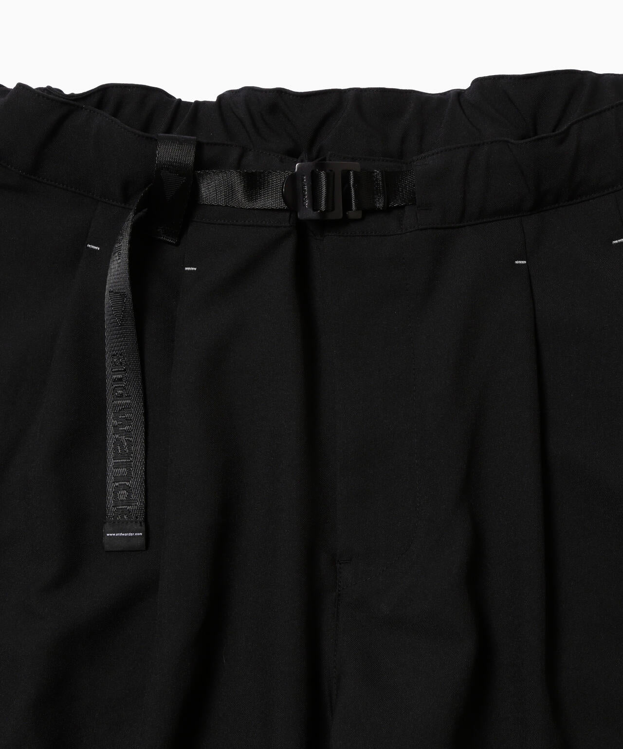 PE melange twill wide pants