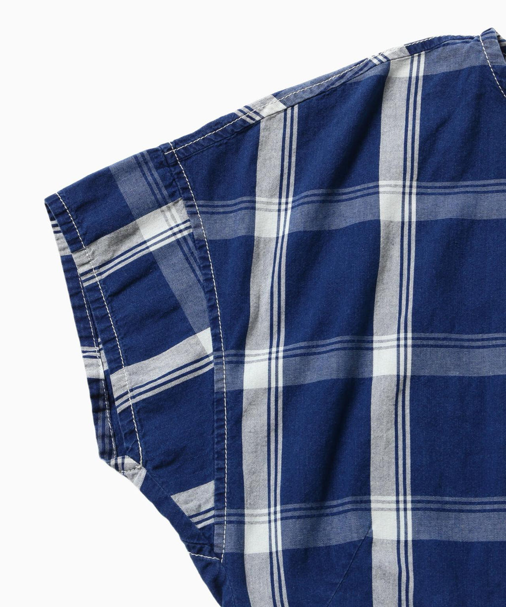indigo check SS pullover (W)