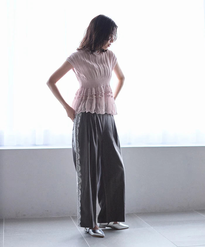 Japan Made Whole Garment Peplum Top
