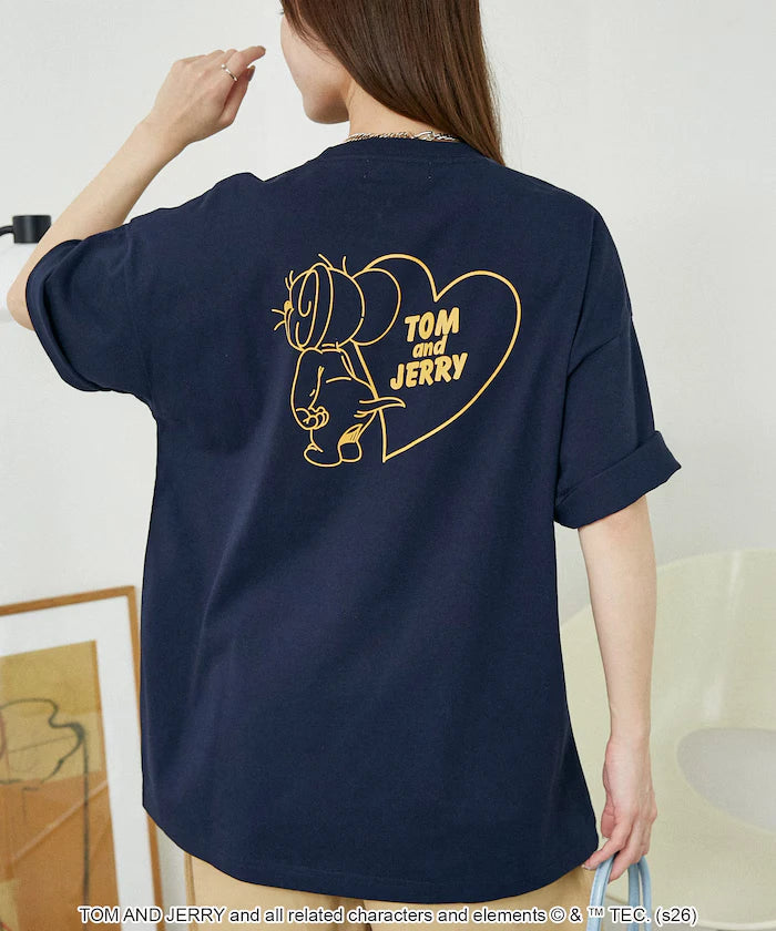 <Functional Material> TOM AND JERRY Heart Graphic T-Shirt Limited Edition
