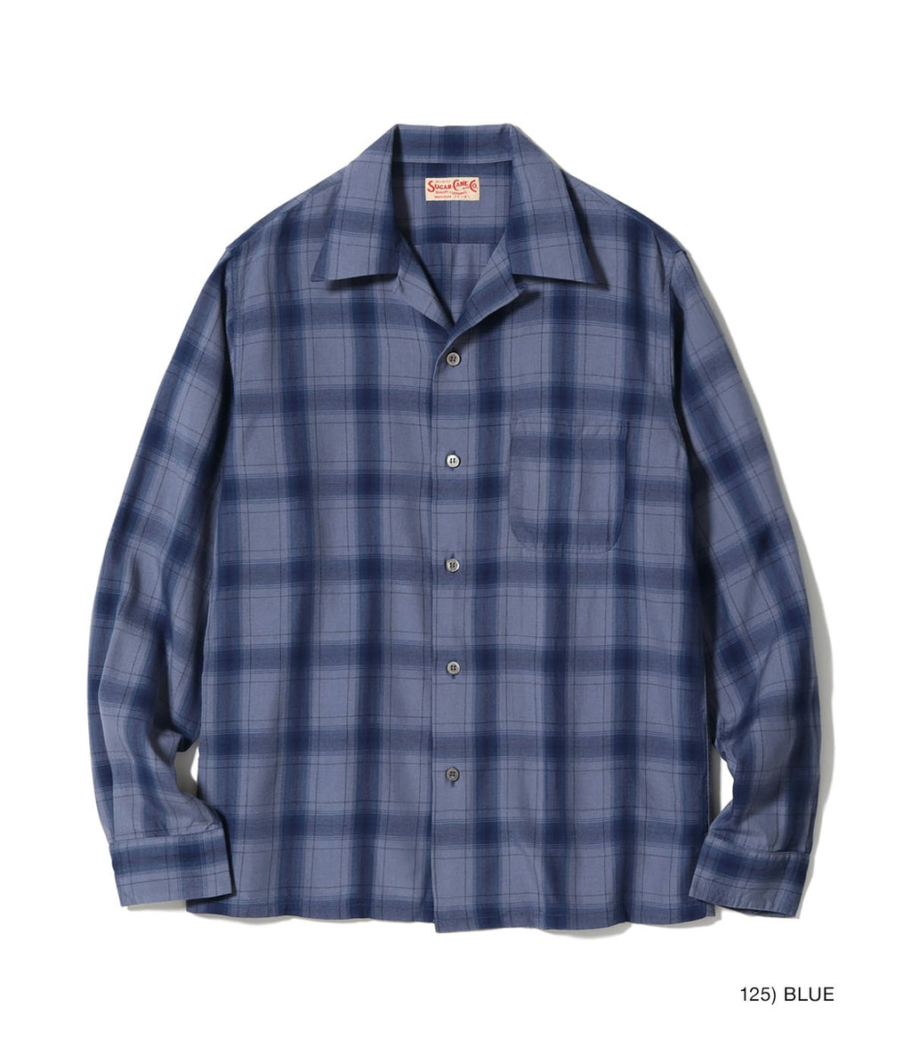 RAYON COVERT CHECK OPEN SHIRT