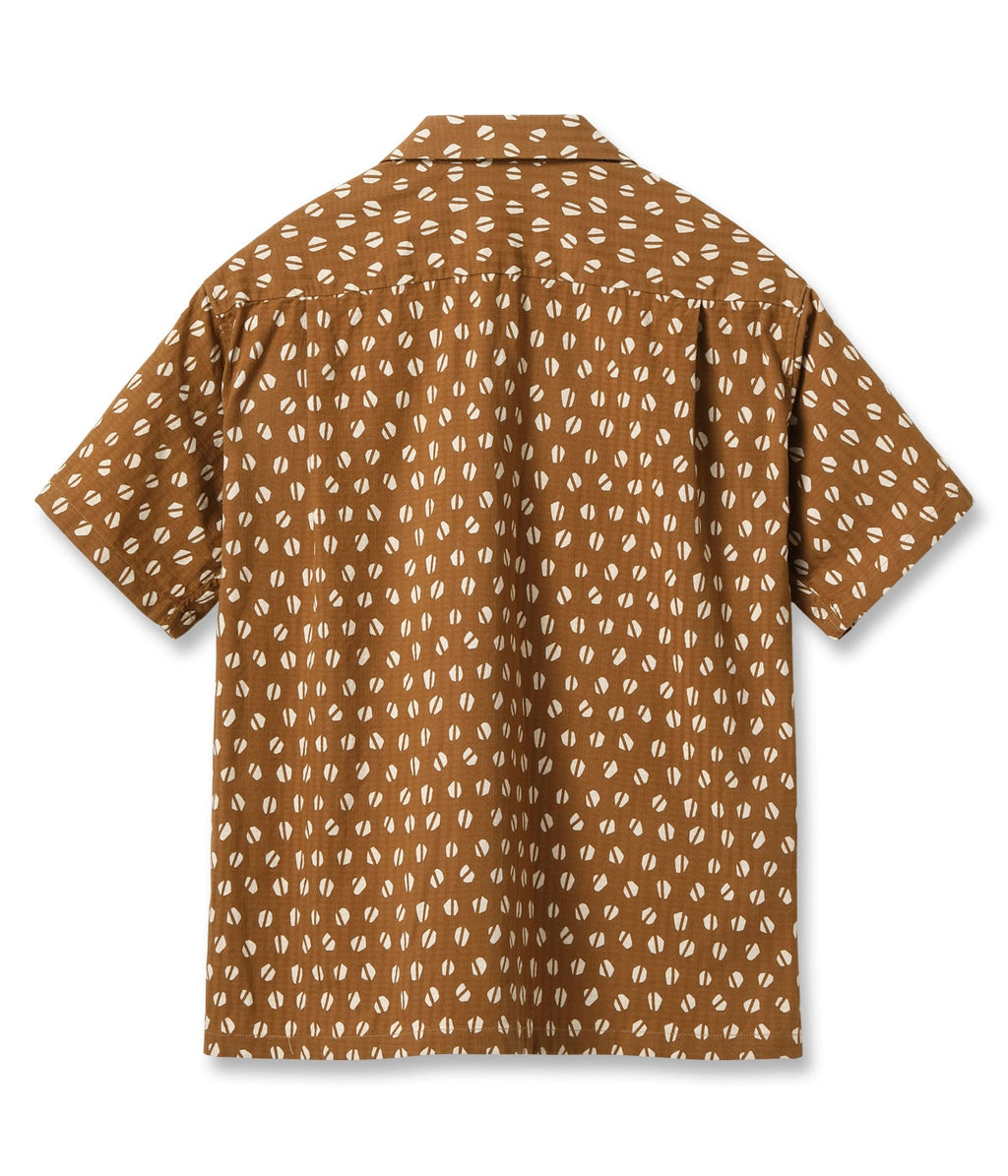 DOBBY COTTON OPEN SHIRT “BLUE MOUNTAIN”