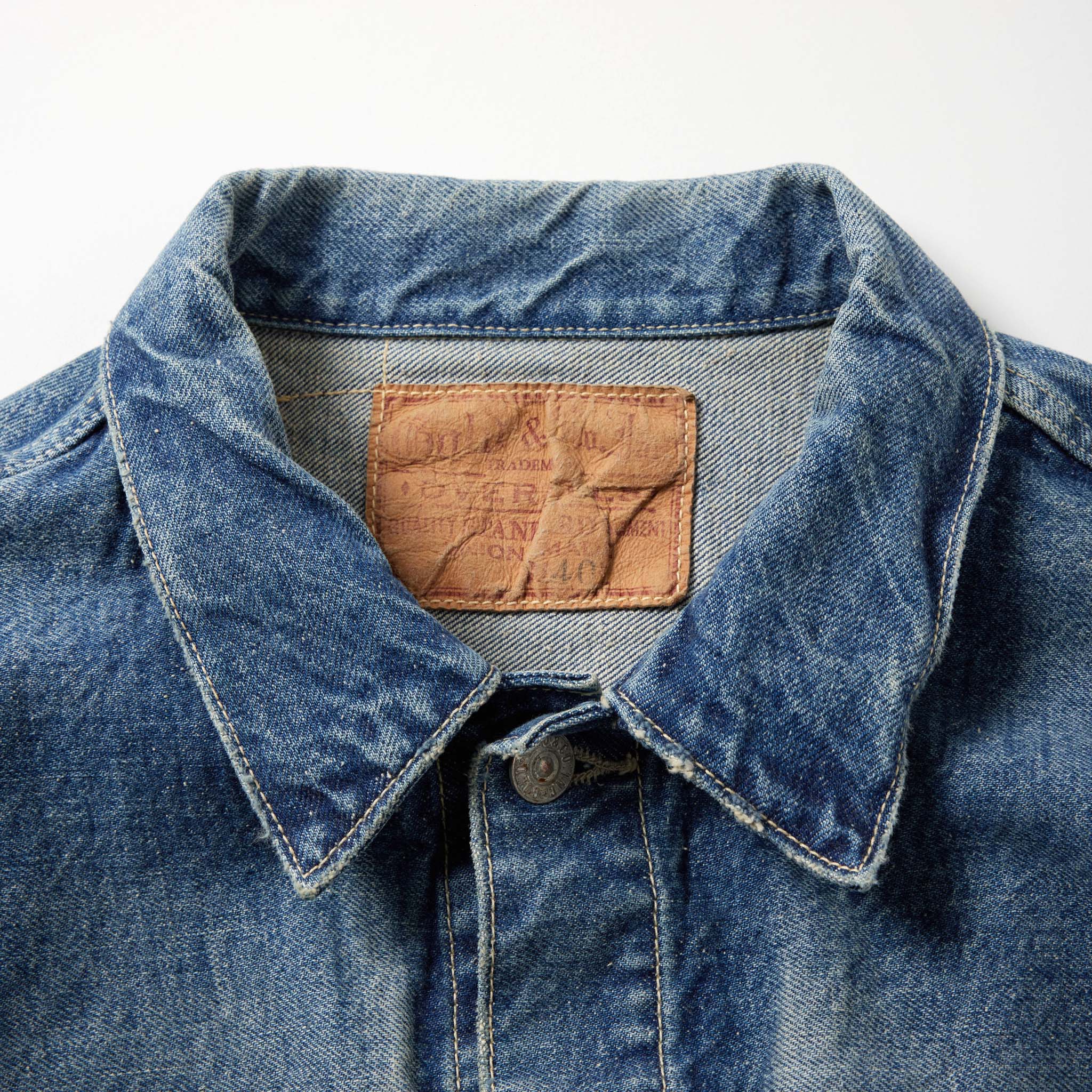 GL15674H / RECYCLED WASTE SUVIN COTTON YARN 14oz. DENIM JACKET VINTAGE WASHED