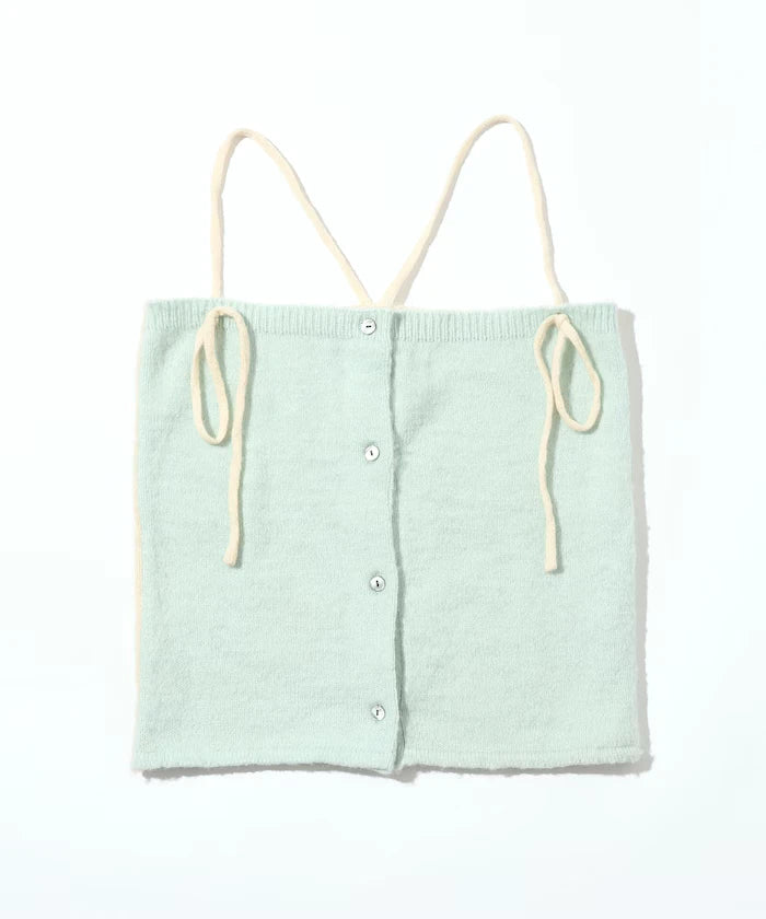 Alpaca Blend Bicolor Knit Vest