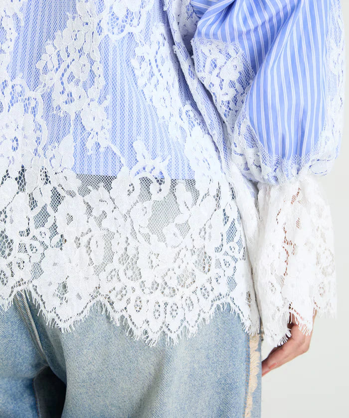 Lace Docking Stripe Shirt