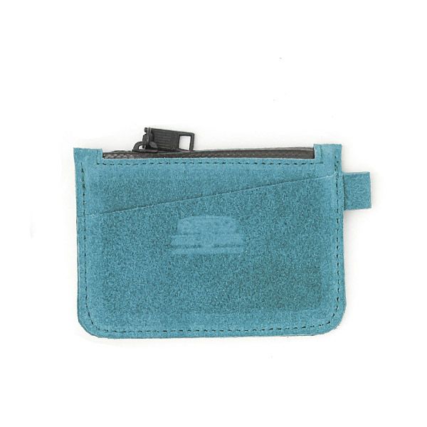 WATER PROOF SUEDE COIN CASE/TURQUOISE
