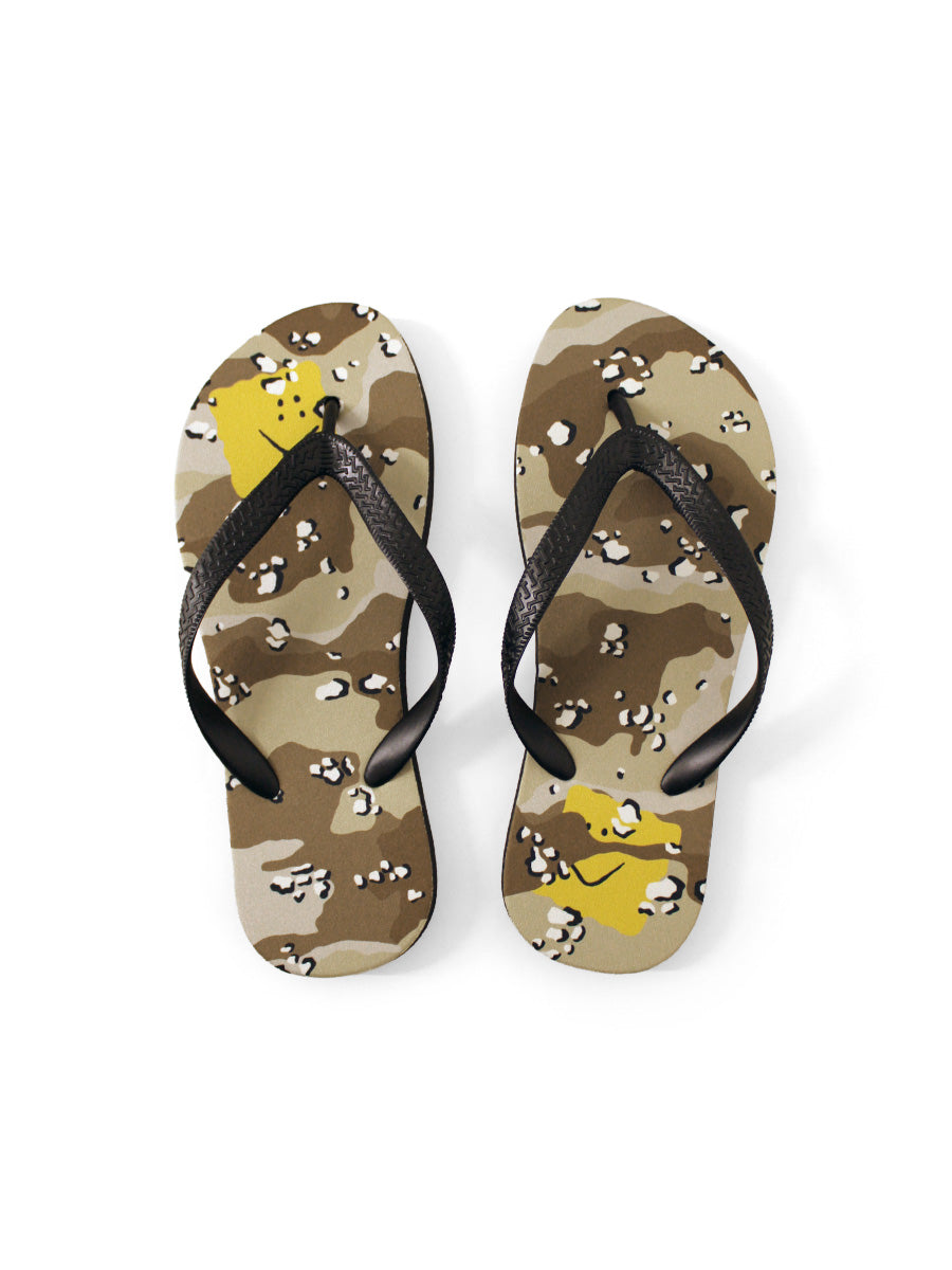 Chocolate Chip Camouflage Flip Flops