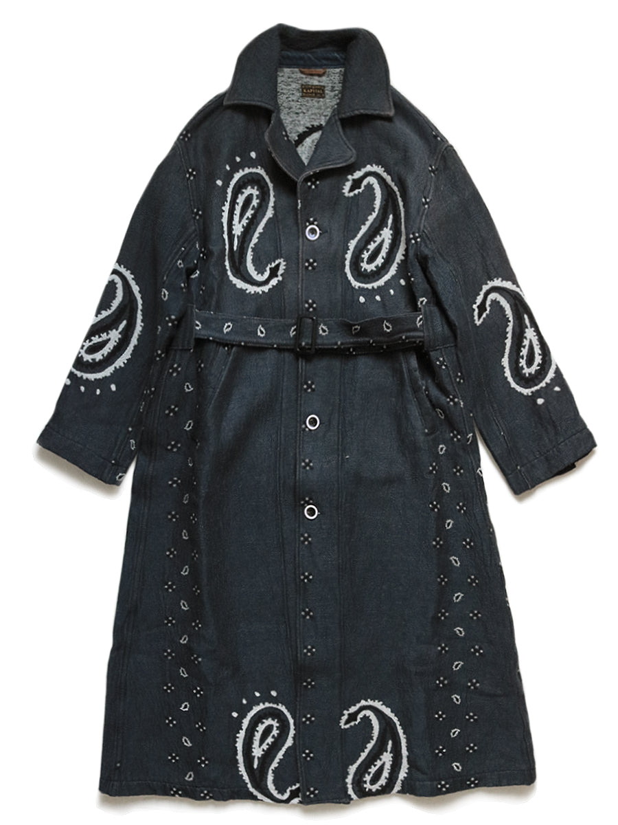 Rug Paisley Pattern Linen Wool Dragging Coat