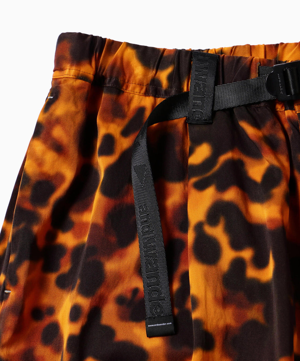 printed satin pants