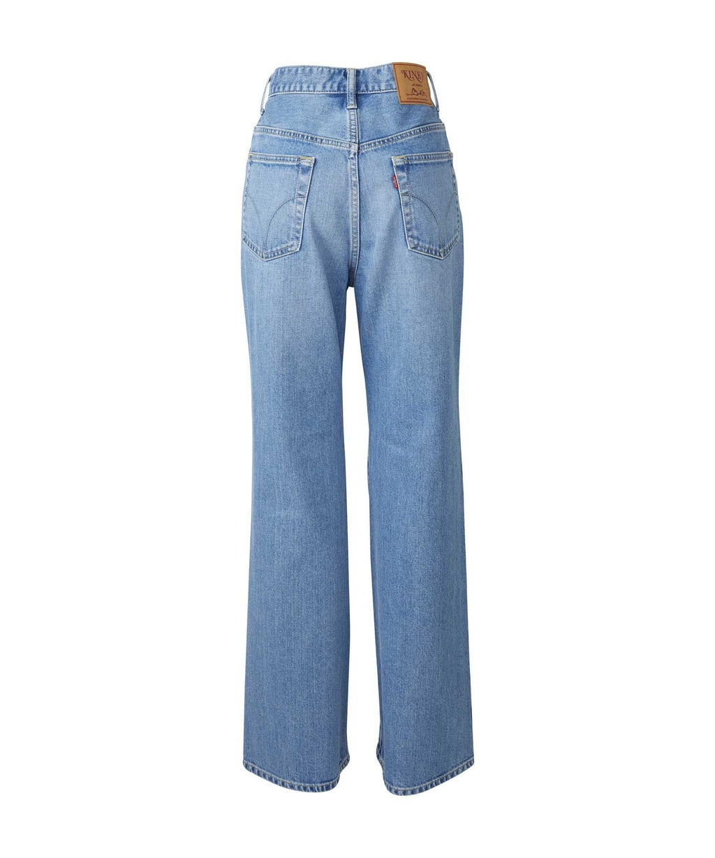 Snake Loop Denim Flare Pants