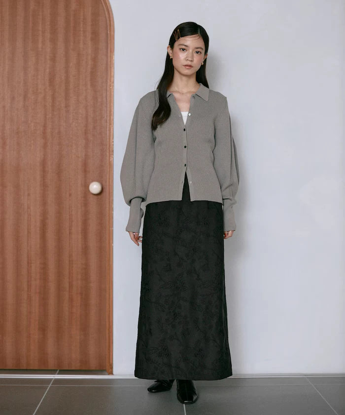 Flower Embroidery I-Line Easy Skirt
