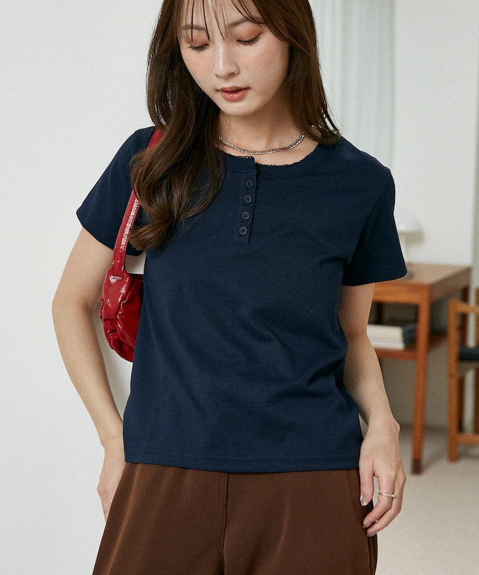 Picot Race Henry Neck T-Shirt Limited Edition