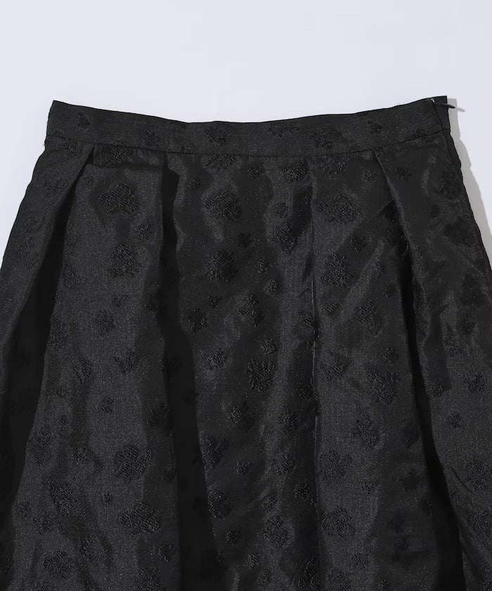 Flower Sheer Jacquard Cocoon Skirt
