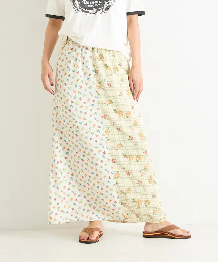 Floral Satin Skirt