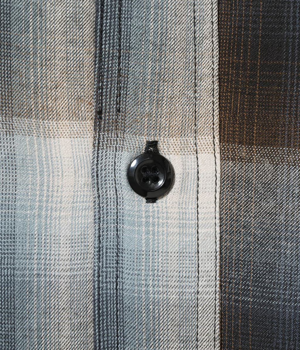 Rayon Twill Check Work Shirt