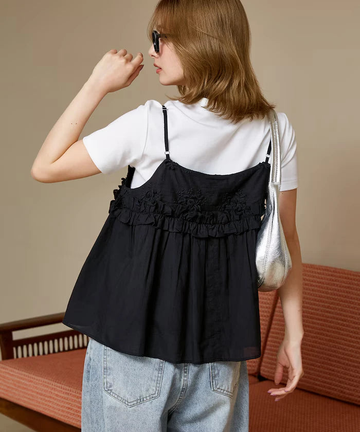 Floral Embroidery Detail Camisole Bustier Limited Edition