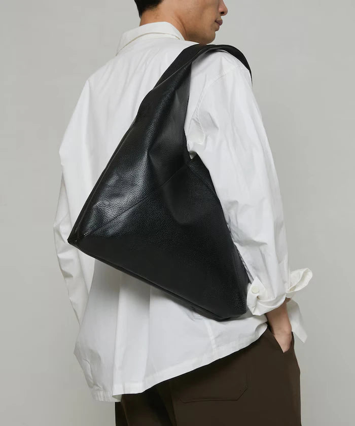 Triangle Leather Marche Bag