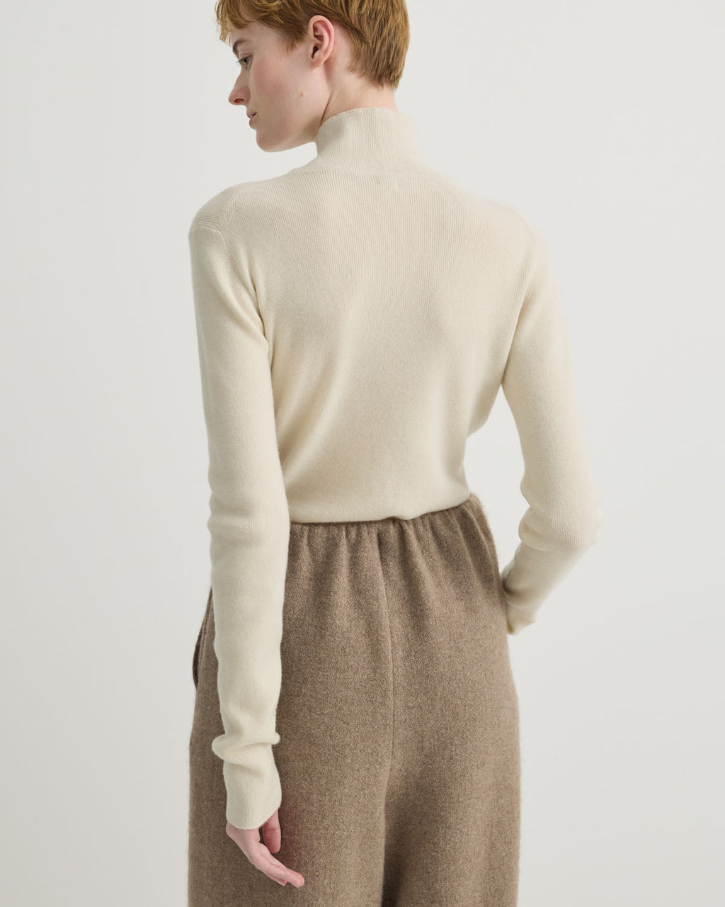BABY CASHMERE BOTTLE NECK PULLOVER