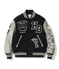 30oz. WOOL MELTON AWARD JACKET “BULLDOGS” (BLACK)