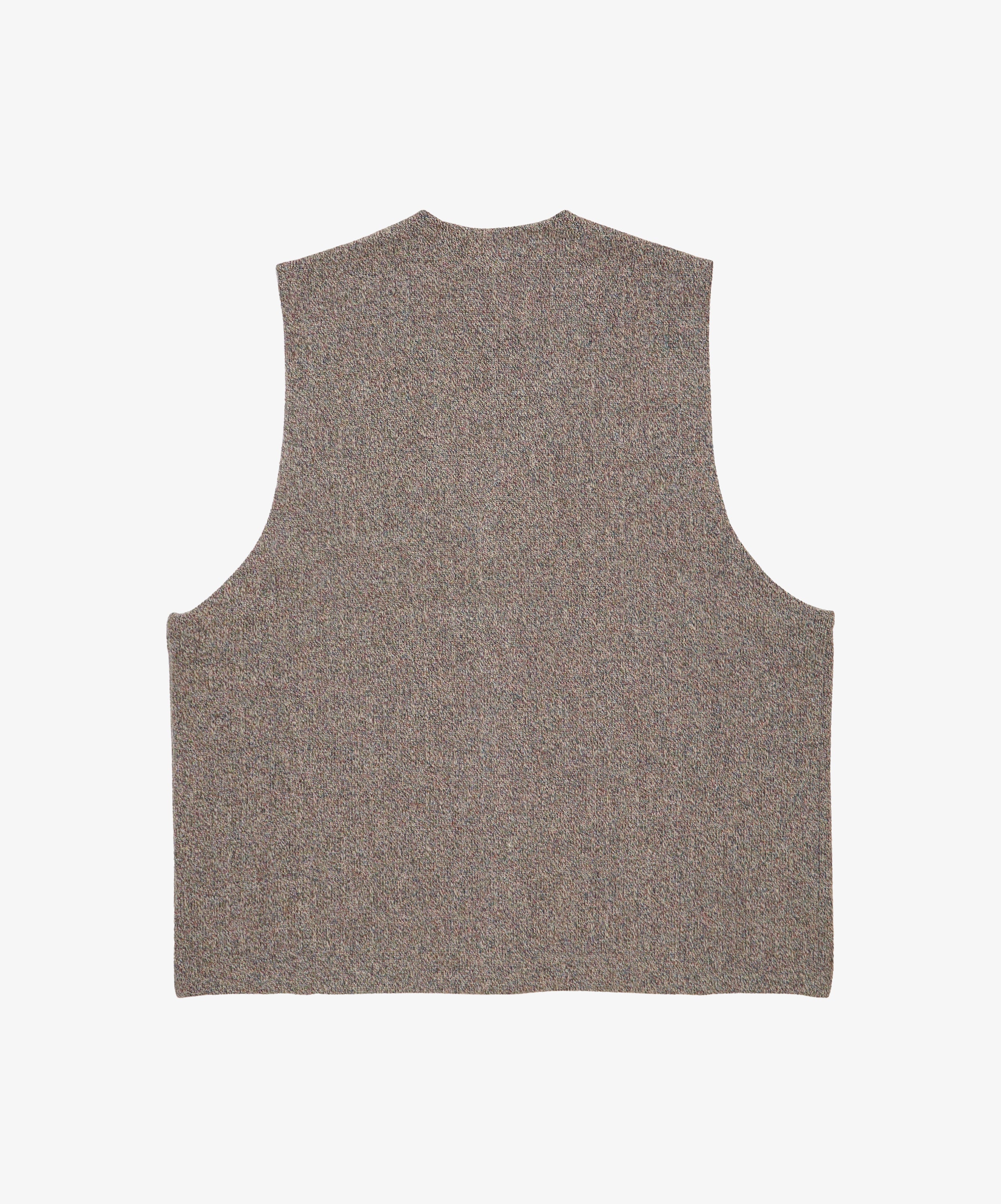 gilet three d knit grey mix