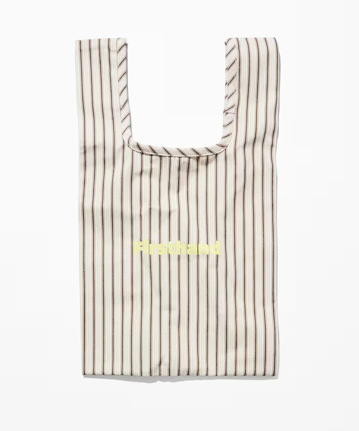 Stripe Print Canvas Market Bag