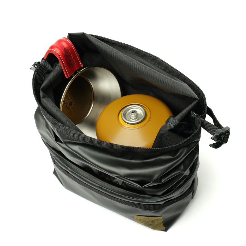 NYLON POLYCARBONATE 2ROOM POUCH sizeM/ BLACK