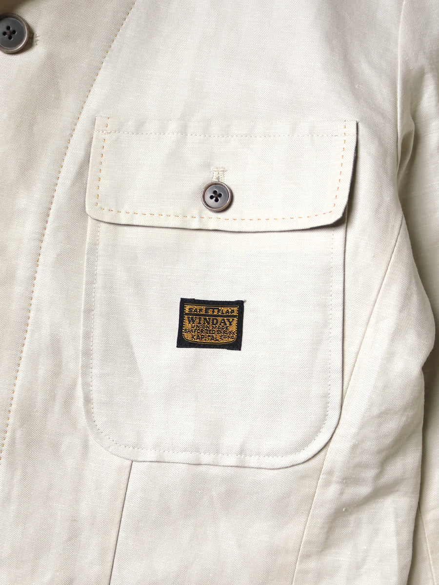 Cotton Linen Herringbone Lumber Suit JKT (BEERpt)