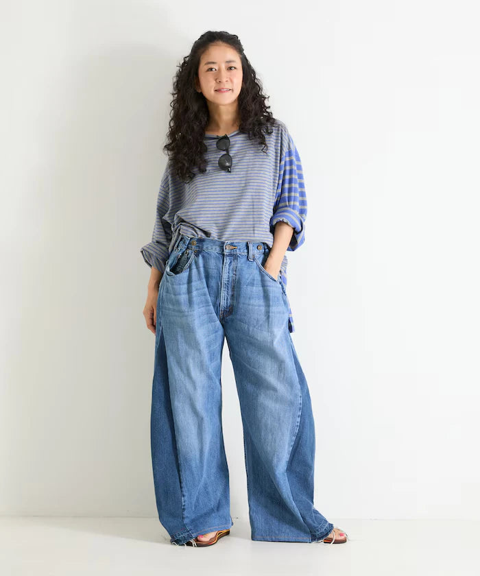 Vintage Remake Tuck Denim Pants