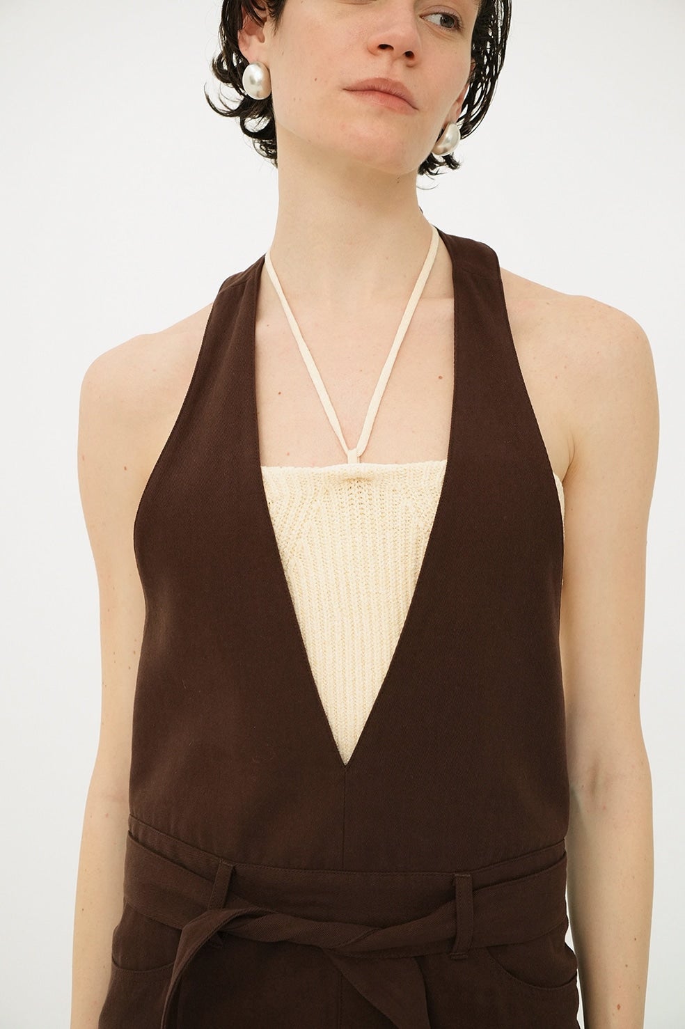 HEATHER COTTON KNIT TUBETOP