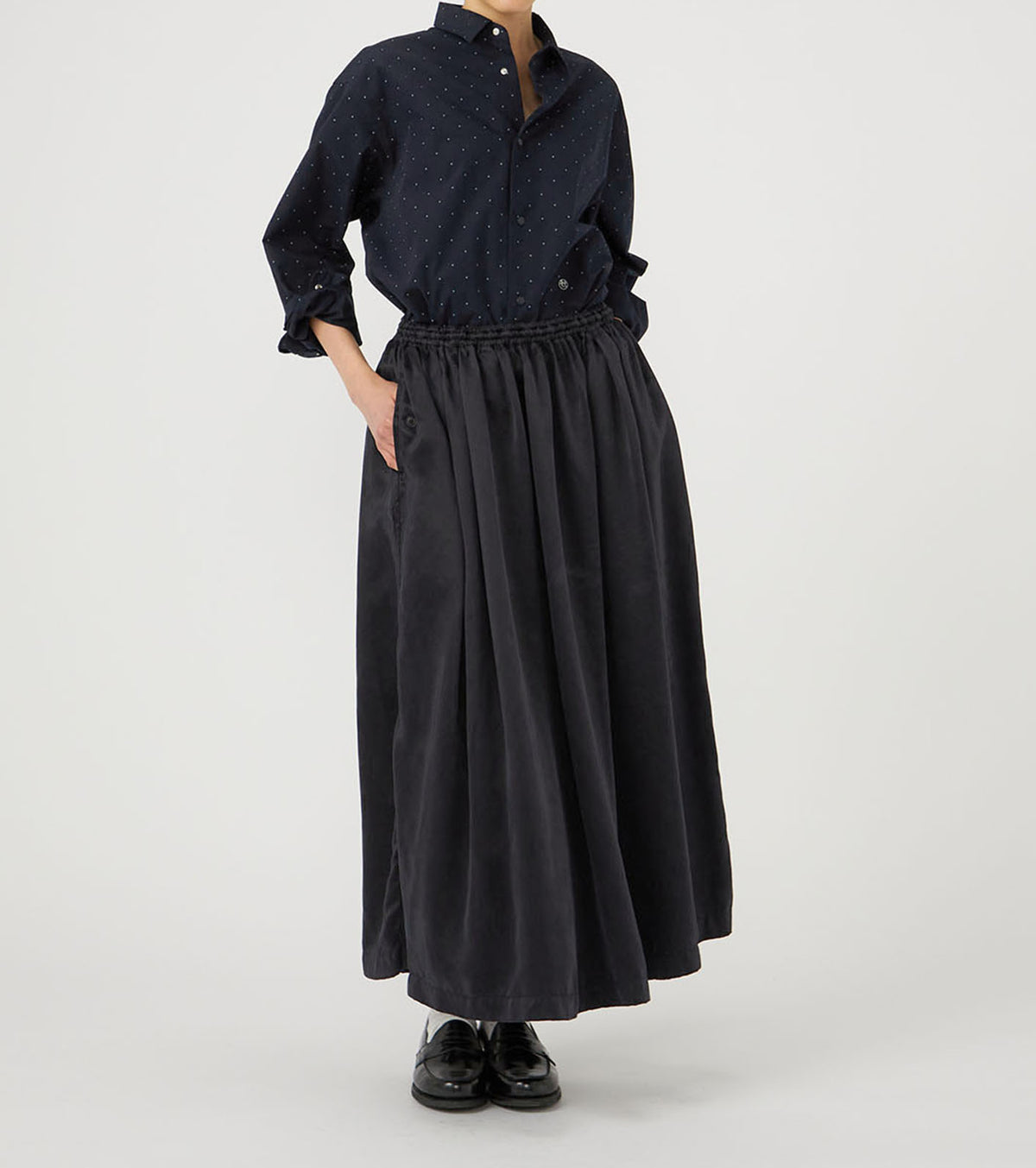 Regular Collar Dot Wind Shirt