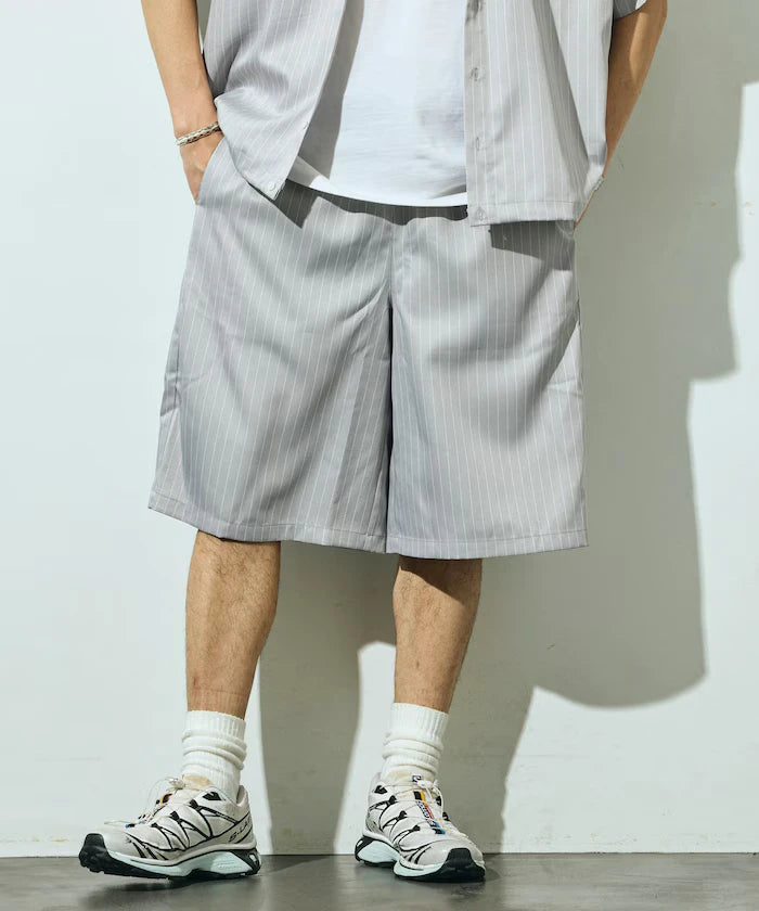 Stripe Easy Wide Shorts / Compatible with Setup