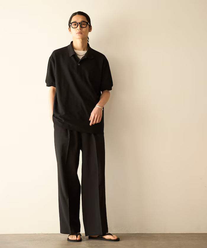 Functional Material Jacket & Wide Slacks Set Up / Washable / UV Cut / Quick Dry / Contact Cooling