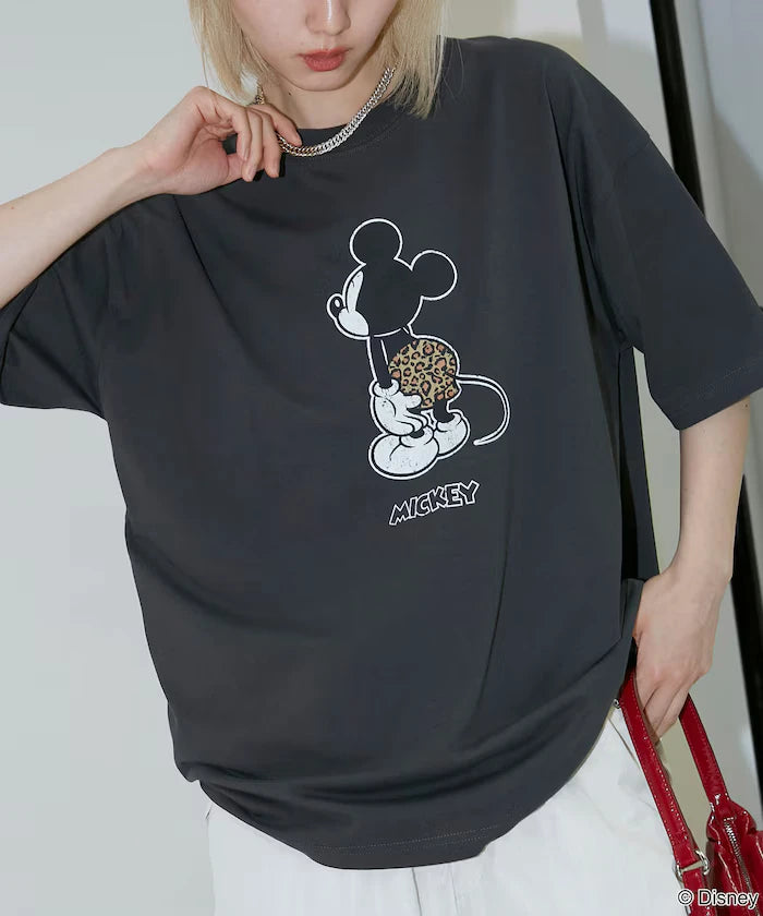<Functional Material>Mickey Mouse & Minnie Mouse/Face T-Shirt Limited Edition