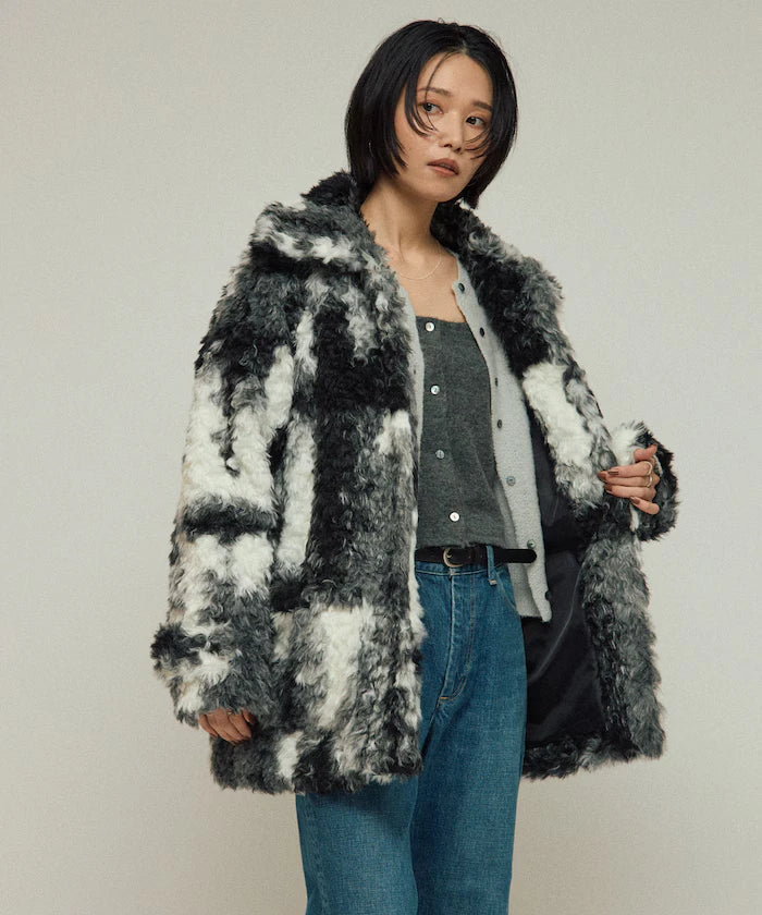 Fake Fur Mid-Length Coat / Fur Coat