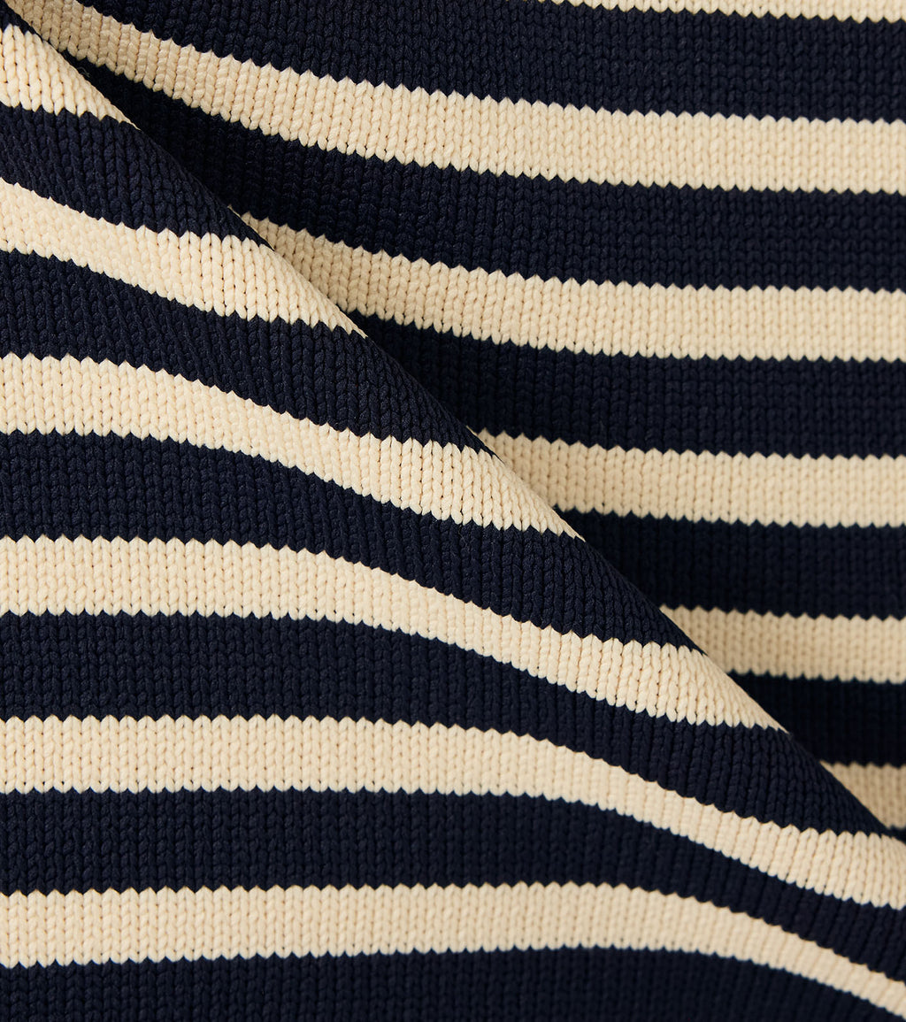 Mock Neck Stripe Sweater