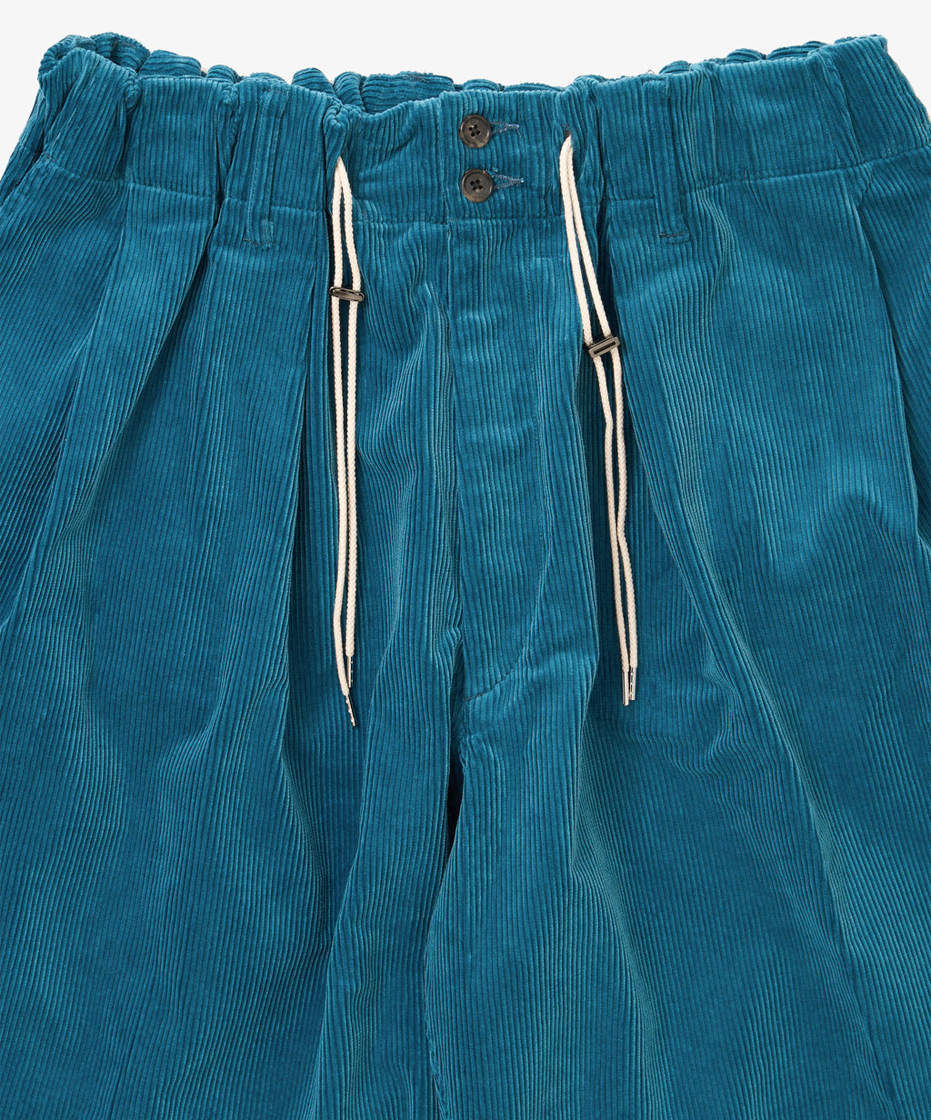 circular short corduroy blue