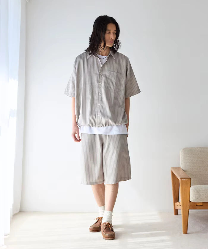 Spindle Stripe Short Sleeve Shirt / Compatible with Setup