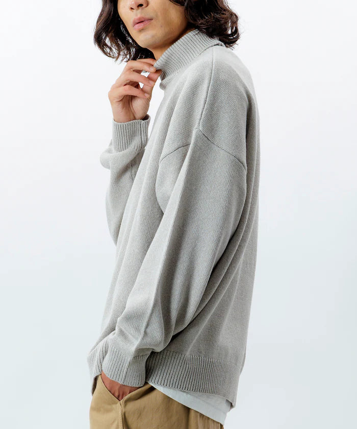 Relaxed Fit Easy Care Washable Turtleneck Knit