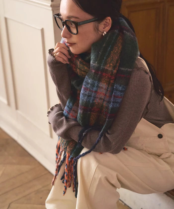 Boucle Check Scarf