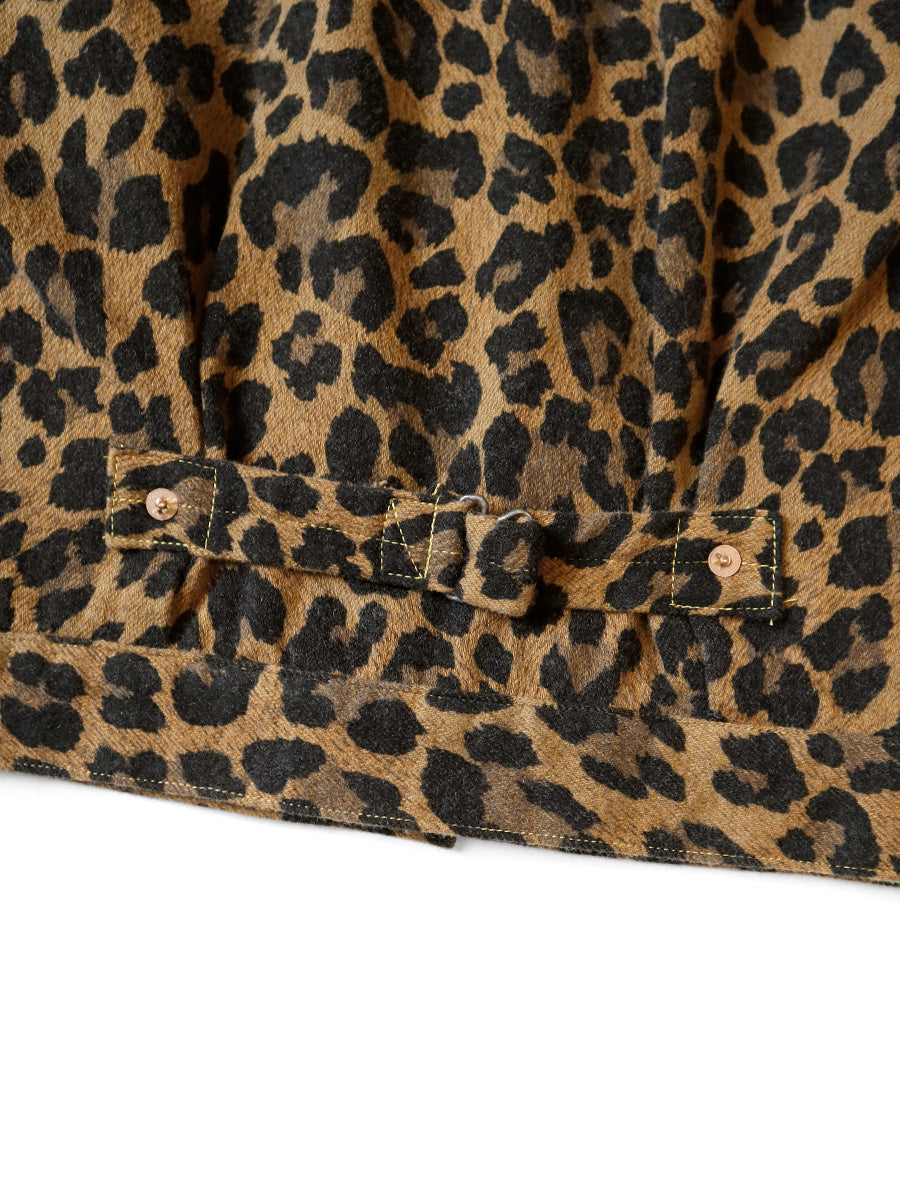 Twill Aging Wool Leopard Pattern 1ST JKT